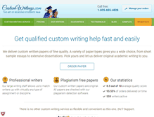 Tablet Screenshot of customwritings.com